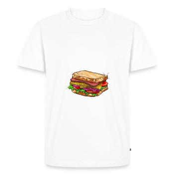 Sandwich Lover Gift - Men's Premium Organic T-Shirt - white - Front - Nico (187cm)