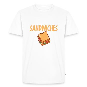Sandwich Lover Gift - Men's Premium Organic T-Shirt - white - Front - Nico (187cm)