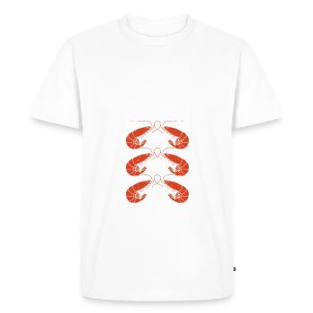 Shrimp Lover Gift - Men's Premium Organic T-Shirt - white - Front - Nico (187cm)