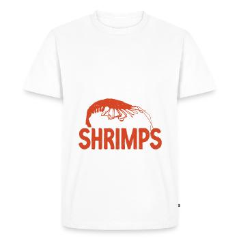 Shrimp Lover Gift - Men's Premium Organic T-Shirt - white - Front - Nico (187cm)