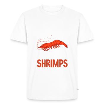 Shrimp Lover Gift - Men's Premium Organic T-Shirt - white - Front - Nico (187cm)