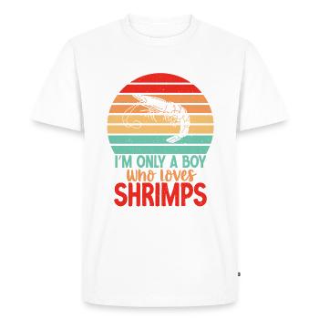 Shrimp Lover Gift - Men's Premium Organic T-Shirt - white - Front - Nico (187cm)