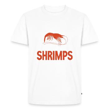Shrimp Lover Gift - Men's Premium Organic T-Shirt - white - Front - Nico (187cm)