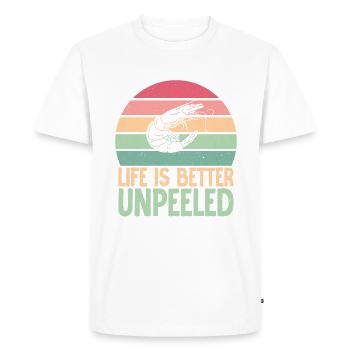 Shrimp Lover Gift - Men's Premium Organic T-Shirt - white - Front - Nico (187cm)