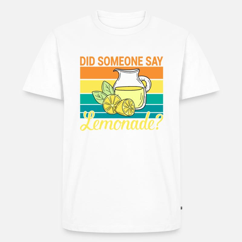 Limonade Geschenkideen - Männer Premium Bio T-Shirt - Weiß