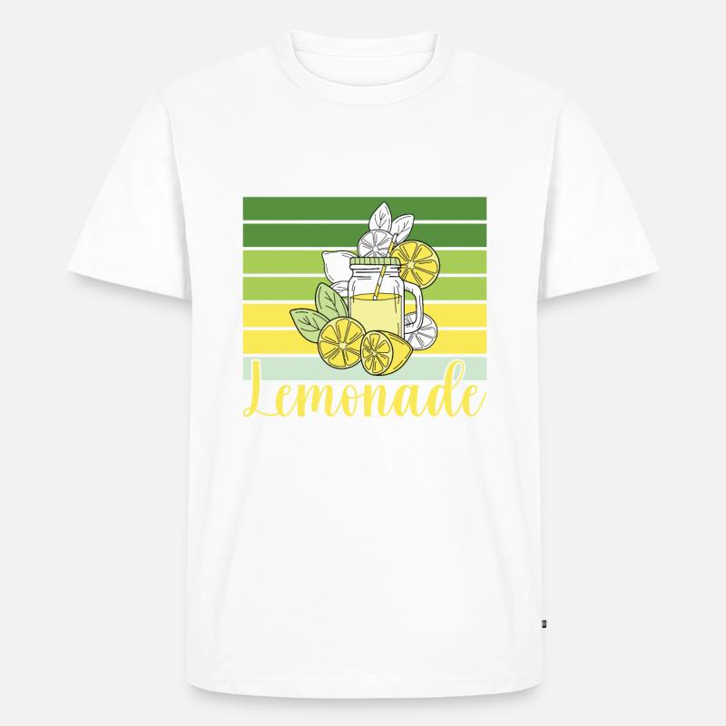 Limonade Geschenkideen - Männer Premium Bio T-Shirt - Weiß