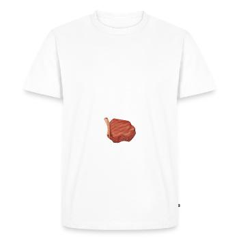 Steak Lover Steak Cadeau - T-shirt Premium bio Homme - blanc - Devant - Nico (187cm)