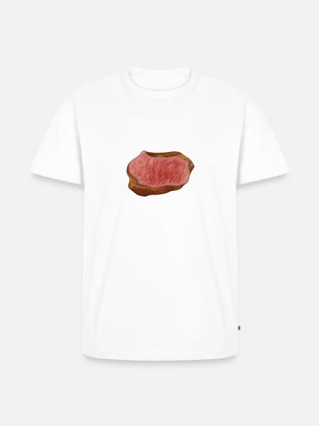 Steak Lover Steak Geschenk - Männer Premium Bio T-Shirt - Weiß
