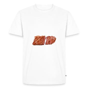 Steak Lover Steak Gift - Men's Premium Organic T-Shirt - white - Front - Nico (187cm)