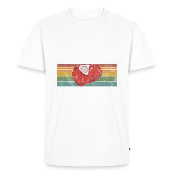 Steak Lover Steak Gift - Men's Premium Organic T-Shirt - white - Front - Nico (187cm)