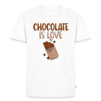 Chocolate Lover Gifts - Men's Premium Organic T-Shirt - white - Front - Nico (187cm)