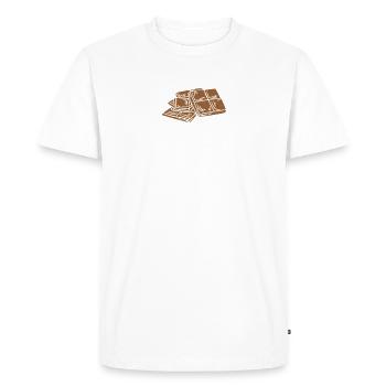 Chocolate Lover Gifts - Men's Premium Organic T-Shirt - white - Front - Nico (187cm)