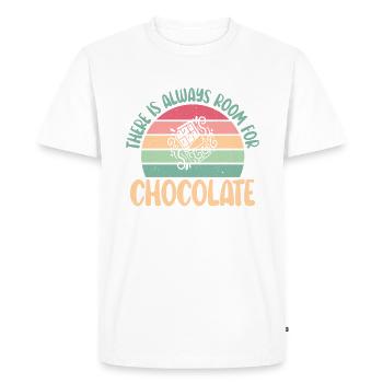 Chocolate Lover Gifts - Men's Premium Organic T-Shirt - white - Front - Nico (187cm)
