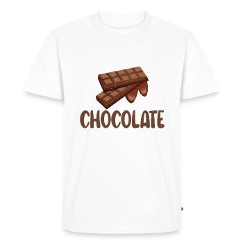 Chocolate Lover Gifts - Men's Premium Organic T-Shirt - white - Front - Nico (187cm)