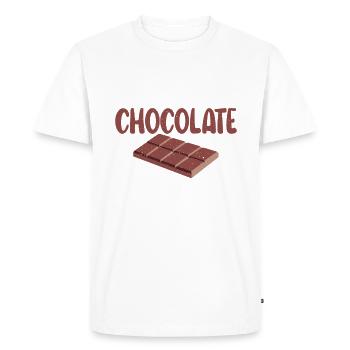 Chocolate Lover Gifts - Men's Premium Organic T-Shirt - white - Front - Nico (187cm)