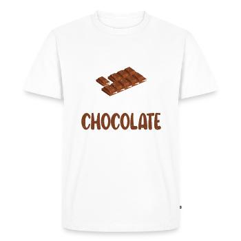 Chocolate Lover Gifts - Men's Premium Organic T-Shirt - white - Front - Nico (187cm)