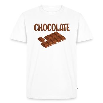Chocolate Lover Gifts - Men's Premium Organic T-Shirt - white - Front - Nico (187cm)