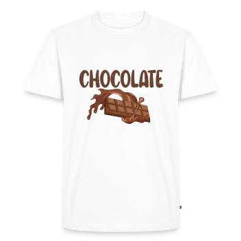 Chocolate Lover Gifts - Men's Premium Organic T-Shirt - white - Front - Nico (187cm)