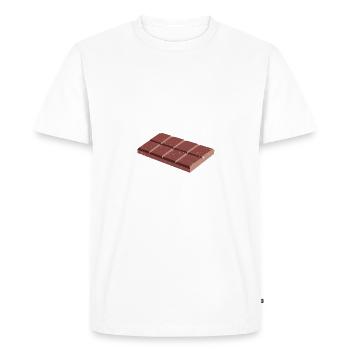Chocolate Lover Gifts - Men's Premium Organic T-Shirt - white - Front - Nico (187cm)