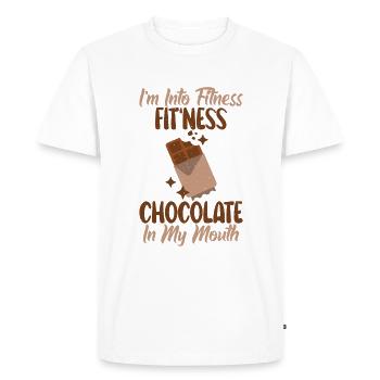 Chocolate Lover Gifts - Men's Premium Organic T-Shirt - white - Front - Nico (187cm)