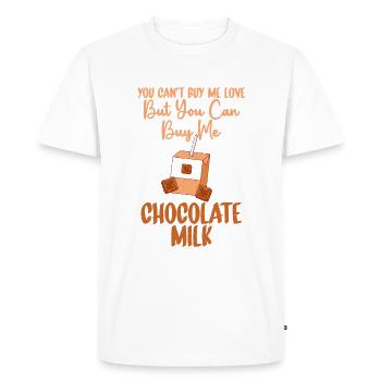 Cadeaux pour amateurs de lait au chocolat - T-shirt Premium bio Homme - blanc - Devant - Nico (187cm)