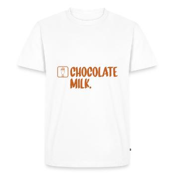 Chocolate Milk Lover Gifts - Men's Premium Organic T-Shirt - white - Front - Nico (187cm)