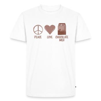 Cadeaux pour amateurs de lait au chocolat - T-shirt Premium bio Homme - blanc - Devant - Nico (187cm)