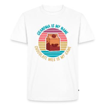 Chocolate Milk Lover Gifts - Men's Premium Organic T-Shirt - white - Front - Nico (187cm)