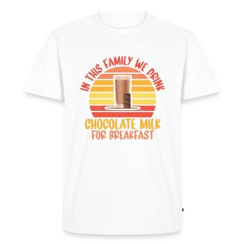 Cadeaux pour amateurs de lait au chocolat - T-shirt Premium bio Homme - blanc - Devant - Nico (187cm)