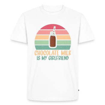 Cadeaux pour amateurs de lait au chocolat - T-shirt Premium bio Homme - blanc - Devant - Nico (187cm)