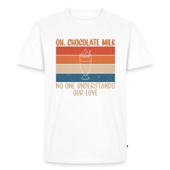 Cadeaux pour amateurs de lait au chocolat - T-shirt Premium bio Homme - blanc - Devant - Nico (187cm)