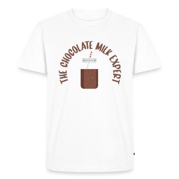 Chocolate Milk Lover Gifts - Men's Premium Organic T-Shirt - white - Front - Nico (187cm)