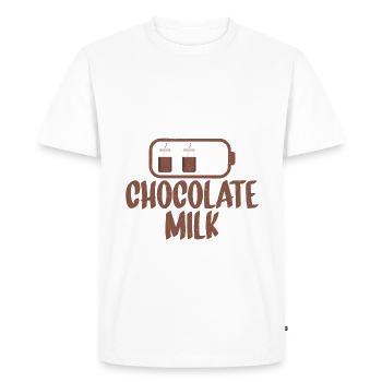 Chocolate Milk Lover Gifts - Men's Premium Organic T-Shirt - white - Front - Nico (187cm)