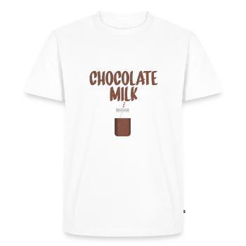 Chocolate Milk Lover Gifts - Men's Premium Organic T-Shirt - white - Front - Nico (187cm)