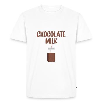 Cadeaux pour amateurs de lait au chocolat - T-shirt Premium bio Homme - blanc - Devant - Nico (187cm)