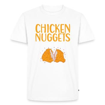Chicken Nugget Gifts - Men's Premium Organic T-Shirt - white - Front - Nico (187cm)
