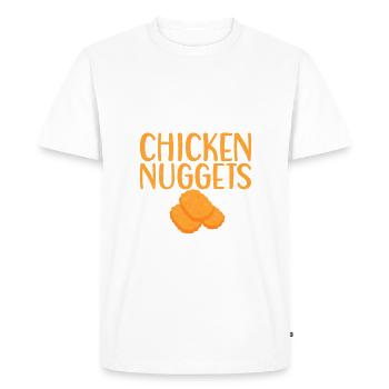 Chicken Nugget Gifts - Men's Premium Organic T-Shirt - white - Front - Nico (187cm)