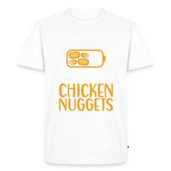 Chicken Nugget Gifts - Men's Premium Organic T-Shirt - white - Front - Nico (187cm)