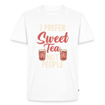 Cadeaux pour amateurs de thé sucré - T-shirt Premium bio Homme - blanc - Devant - Nico (187cm)