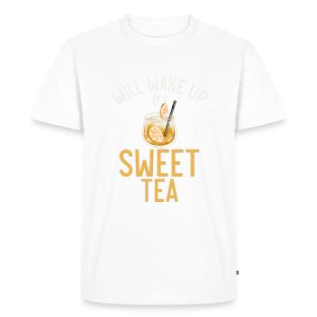 Cadeaux pour amateurs de thé sucré - T-shirt Premium bio Homme - blanc - Devant - Nico (187cm)