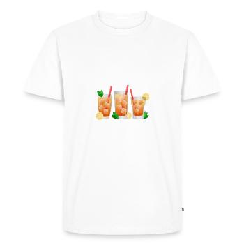 Cadeaux pour amateurs de thé sucré - T-shirt Premium bio Homme - blanc - Devant - Nico (187cm)