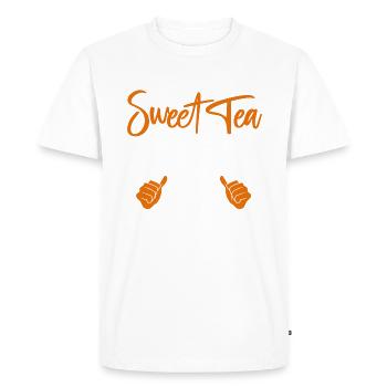 Cadeaux pour amateurs de thé sucré - T-shirt Premium bio Homme - blanc - Devant - Nico (187cm)