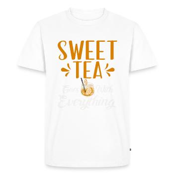 Cadeaux pour amateurs de thé sucré - T-shirt Premium bio Homme - blanc - Devant - Nico (187cm)