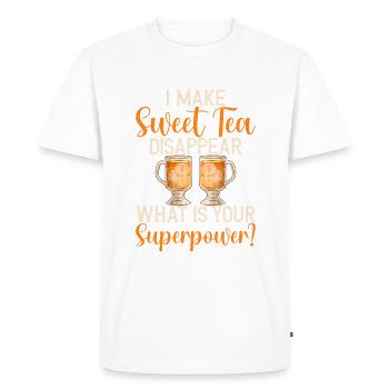 Cadeaux pour amateurs de thé sucré - T-shirt Premium bio Homme - blanc - Devant - Nico (187cm)