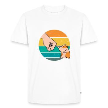 Hamster Lover Hamster Gift - Men's Premium Organic T-Shirt - white - Front - Nico (187cm)
