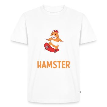 Hamster Lover Hamster Gift - Men's Premium Organic T-Shirt - white - Front - Nico (187cm)