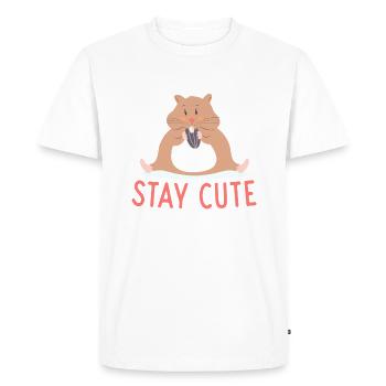 Hamster Lover Hamster Gift - Men's Premium Organic T-Shirt - white - Front - Nico (187cm)