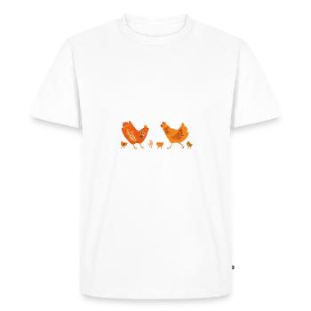 Cadeaux de poulet Propriétaire de poulet - T-shirt Premium bio Homme - blanc - Devant - Nico (187cm)