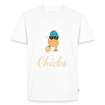 Chicken Gifts Chicken Owner - Men's Premium Organic T-Shirt - white - Front - Nico (187cm)