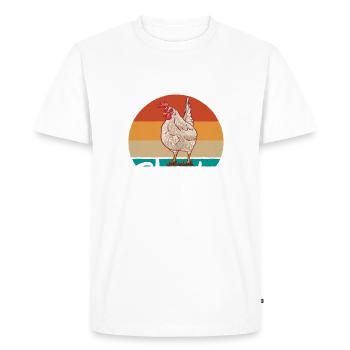 Chicken Gifts Chicken Owner - Men's Premium Organic T-Shirt - white - Front - Nico (187cm)